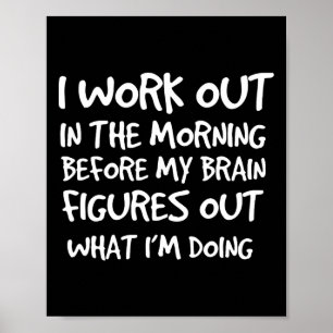 Poster Drôle Motivationnel Citation Gym Entraînement Body