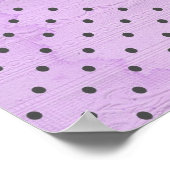 Poster Drôle Moustache Dessin Avec Pois Violets (Coin)