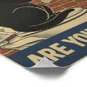 Poster Drôle Mur Art - Est-ce que vous foutez ? Chat sur  (Coin)