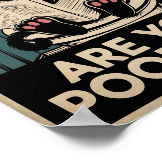 Poster Drôle Mur Art - Est-ce que vous foutez ? Chat sur  (Coin)