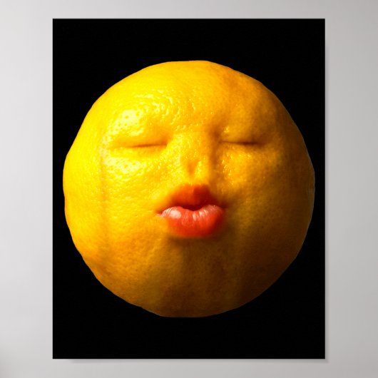 Poster Drôle Niche Citron Mème Ai Fruits (Devant)