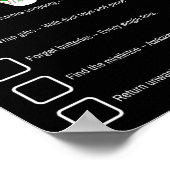 Poster Drôle Noël Bucket List Design Noël Fêtes Hu (Coin)