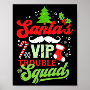 Poster Drôle Noël Père Noël Vip Trouble Squad Troublem