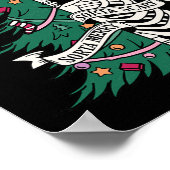 Poster Drôle Noël Sorta Merry Sorta Scary Skeleton X (Coin)