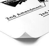 Poster drôle noir et blanc AR-15 (Coin)