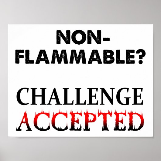 Poster drôle non inflammable (Devant)