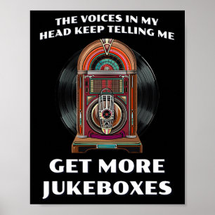 Poster Drôle Obtenez plus de Jukebox Pour 1950s Vinyl Juk