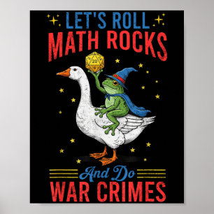 Poster Drôle Oie de grenouille Rouillons Maths Rocks Et f