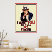 Poster drôle Oncle Sam (Cuisine)