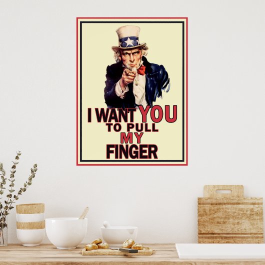 Poster drôle Oncle Sam (Cuisine)