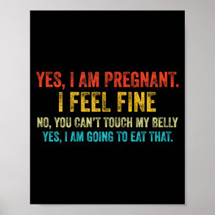 Poster Drôle Oui Je Suis Enceinte Je Me Sens Bien Grosses