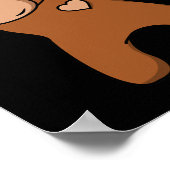 Poster Drôle Ours Ours Danser Dab Bear Party Dancing Bea (Coin)