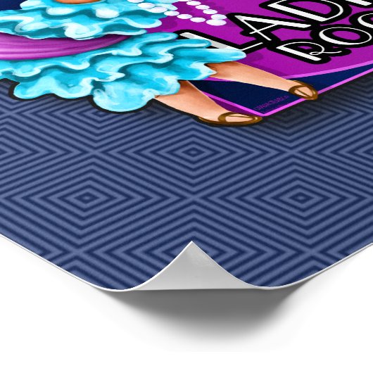 Poster Drôle panneau de chambre Dames. Frappe. Thème 1920 (Coin)