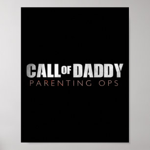 Poster Drôle Papa Appel De Papa De Papa Parenting Ops Cad