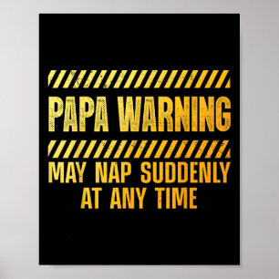 Poster Drôle Papa Art Pour Grand-Père De Grand-Enfants Pè