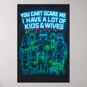 Poster Drôle Papa Zombie Cadeau Famille - Vous ne pouvez 