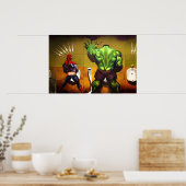 Poster drôle, papier toilette, superhéros, héros, humour (Cuisine)