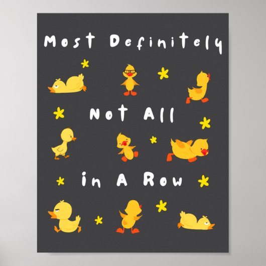 Poster Drôle Pas Du Tout Tout En Rangée (Devant)