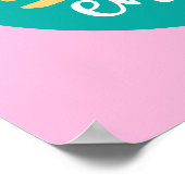 Poster Drôle Pasta Pun Pastel Typographie de cuisine Art (Coin)