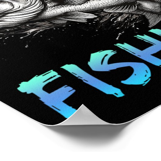 Poster Drôle Pêche Je Préférerais Pêcher Par Pêcheur Moi (Coin)