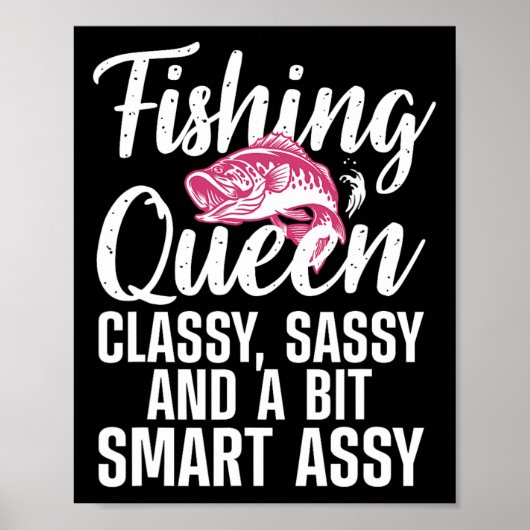 Poster Drôle Pêche Queen Design Pour Femmes Femmes Pêche (Devant)