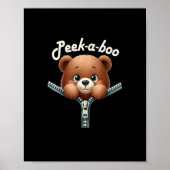 Poster Drôle - Peekabo - Ours (Devant)