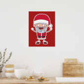 Poster drôle Père Noël (Cuisine)