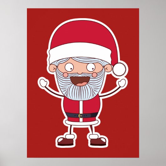 Poster drôle Père Noël (Devant)