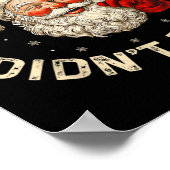 Poster Drôle Père Noël Je sais que vous n'avez pas perdu (Coin)