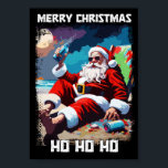 Poster Drôle Père Noël se relaxant sur la plage pop art<br><div class="desc">Funny Santa Claus surfing in the Summer pop art illustration / Lustiger Weihnachtsmann, der in der der Sommer-Pop-Art-Illustration surft / Divertido Papá Noel surfeando en la ilustración del arte pop de verano / Divertente Babbo Natale naviga nell'illustre zizizizione pop art estiva #NaumovskiArt #Santa Claus #Noël #Noël #Noël #Funny #Surfing #Surf...</div>