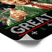 Poster Drôle Père Noël Trump Rendre sa grandeur à Noël (Coin)