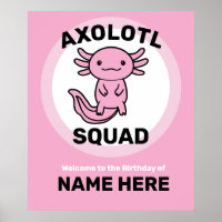 Drôle petite équipe de Axolotl personnalisable ros