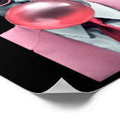 Poster Drôle Pink Trump bulle Gum Yum Tee (Coin)