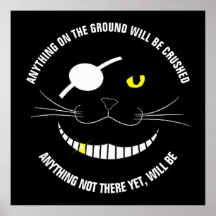 Poster Drôle Pirate Chat Souriant Avec Un Patch Oeil