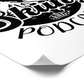 Poster Drôle Plaisanterie Skier Alimenté Par Ski Et Podca (Coin)