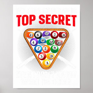 Poster Drôle Pool Player Conception Pour Hommes Femmes 8 