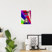 Poster Drôle Pop Art WTF Life ] Lady Freaking Out (Bureau à domicile)