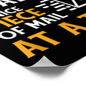 Poster Drôle Postal Worker Mail Carrier Courrier Devis (Coin)