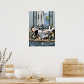 Poster drôle pour animaux de compagnie Tipsy Kitty (Cuisine)