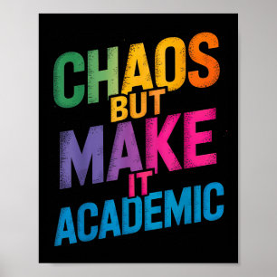 Poster Drôle Premier Jour De L'École Enseignants Étudiant