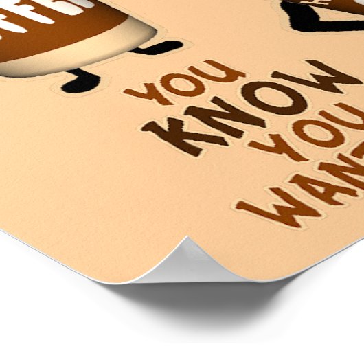 Poster Drôle présentation de café (Coin)