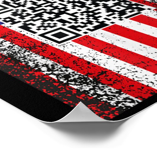 Poster Drôle président Qr Trump Code Danse (Coin)