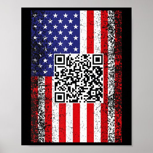 Poster Drôle président Qr Trump Code Danse (Devant)