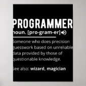 Poster Drôle Programmer Code Développeur Définition (Devant)