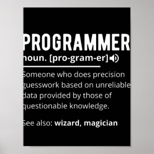 Poster Drôle Programmer Code Développeur Définition