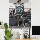 Poster Drôle propriétaire de salle de sport David Holding (Bureau à domicile)