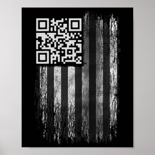 Poster Drôle Qr Scan Me Président Trump 4547 Trump Danse