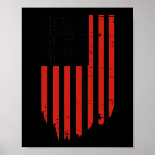 Poster Drôle Qr Trump Danser Code Danse Rouge Et Blanc