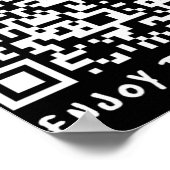Poster Drôle Qr Trump Danser Code interactif _1 (Coin)