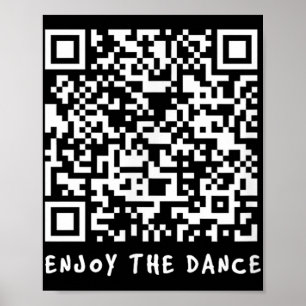 Poster Drôle Qr Trump Danser Code interactif _1